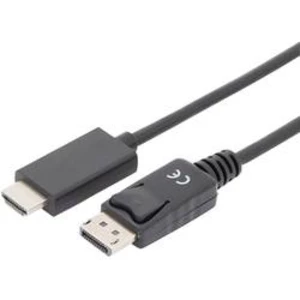 DisplayPort / HDMI kabelový adaptér Digitus [1x zástrčka DisplayPort - 1x HDMI zástrčka] černá 1.00 m
