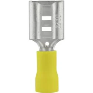 Faston zásuvka Vogt Verbindungstechnik 3914 9.5 mm x 1.2 mm, 180 °, částečná izolace, žlutá, 1 ks