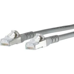 Síťový kabel RJ45 Metz Connect 1308457033-E, CAT 6A, S/FTP, 7.00 m, šedá