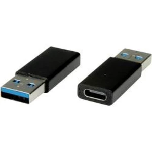 Adaptér USB 2.0 Value [1x USB 3.0 zástrčka A - 1x USB-C™ zásuvka] černá