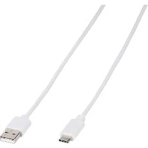 Kabel Vivanco PBW CC UC 10 45705, 1.00 m, bílá