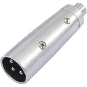 Adaptér Omnitronic 30226566 [1x cinch zásuvka - 1x XLR zástrčka 3pólová], stříbrná