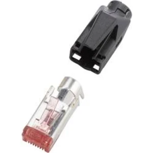Zástrčka, rovná Renkforce H9561.4-10, RJ45 H9561.4-10, počet pólů: 8P8C, černá, 10 ks