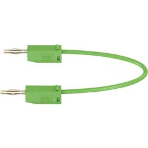 Stäubli LK205 měřicí kabel [lamelová zástrčka 2 mm - lamelová zástrčka 2 mm] zelená, 7.50 cm