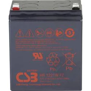 Olověný akumulátor CSB Battery HR 1221W high-rate HR1221WF2, 5 Ah, 12 V
