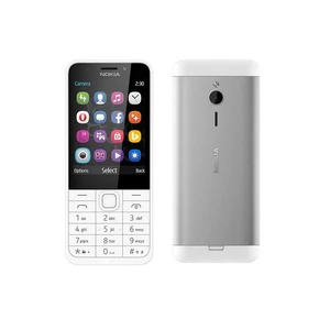 Mobilný telefón Nokia 230 Dual SIM (A00026951) biely tlačidlový telefón • 2,8" uhlopriečka • TFT displej • 320 × 240 px • zadnej fotoaparát 2 Mpx • Du