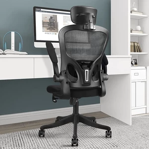 VANSPACE DC06 Ergonomic Office Chair High Back Mesh Chair with Lumbar Support and Flip-up Armrest Swivel Computer Task C