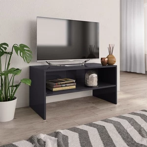 TV Cabinet High Gloss Gray 31.5"x15.7"x15.7" Chipboard