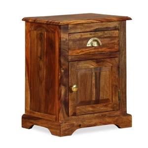 Bedside Cabinet 15.8"x11.8"x19.7" Solid Sheesham Wood