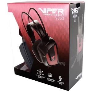 Viper PV3607UMLK herný headset s USB káblový cez uši čierna, červená 7.1 Surround