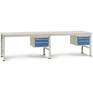 Manuflex AU5735.5012 Kompletný základný stôl a nástavec UNIVERSAL Standard s doskou z multiplexu, ŠxHxV = 4000 x 800 x 7