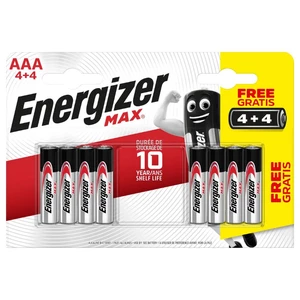 Baterie Energizer MAX AAA - 8ks | AKCE 4+4