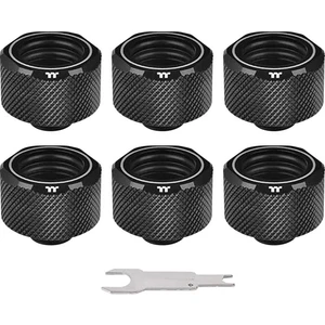 Thermaltake Pacific C-PRO G1/4 PETG Tube 16mm OD Compression – Black (6-Pack Fittings) tvarovka pre vodný chladič