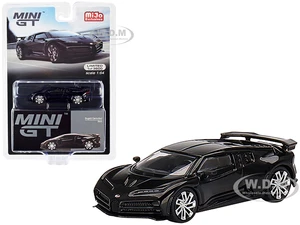 Bugatti Centodieci Black Limited Edition to 3600 pieces Worldwide 1/64 Diecast Model Car by True Scale Miniatures