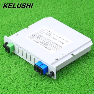 KELUSHI SC/UPC 1x2 Fiber Optical Splitter SC Connector PLC Module Splitter Box optical branching device 1:2 Port