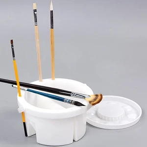 Multi Function Portable Wash Pen Bucket Holder Palette Watercolor Painting Special Art Paint Bucket Telescopic