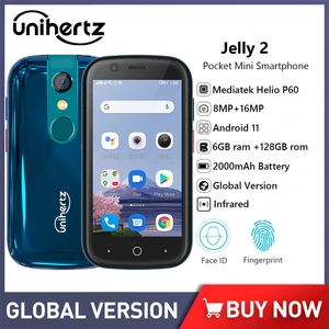 Unihertz Mini Shockproof Smartphone Pokcket Android Helio P60 Global Version Unlocked Mobile Phones 6G RAM 128G ROM Cellphone