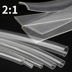 1meter/5meterTransparent Heat Shrink Tube 1mm1.5mm2mm3.5mm5mm6mm8mm Sleeve Winding Kit DIY Connector Cable Repair