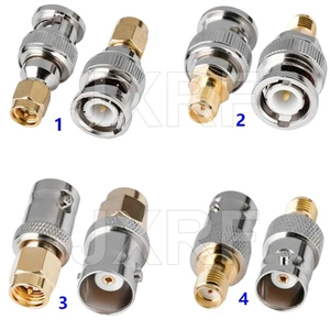 2PCS SMA Male Female to BNC Male Female adapter For Wireless LAN Devices, Coaxial cable, WiFi, Ham or Handheld Radios,