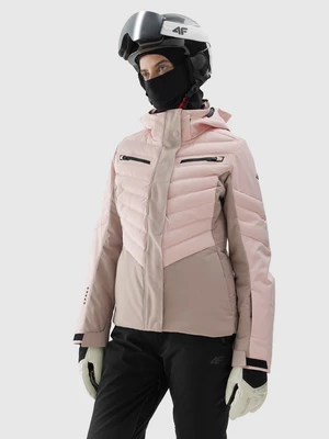 Dámska lyžiarska bunda 4FPRO s membránou Dermizax 20 000 - púdrovo ružová
