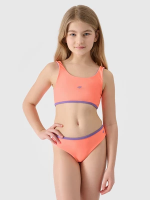 Dívčí dvoudílné plavky - korálové/ fialové