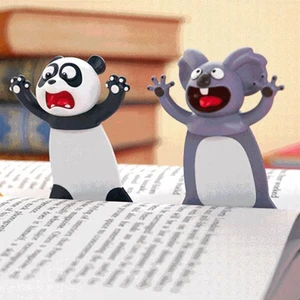 3D Stereo Cartoon Marker Animal Bookmarks Original Cute Cat PVC Material Funny Student School Stationery Children Gift Bookmark