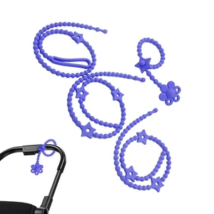 Silicone Pacifier Clips Silicone Straps For Pacifier Adjustable Stretchable Sippy Cup Straps For High Chair Car Seat Cribs