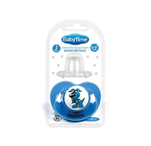 Dark blue color checkered matte pacifier