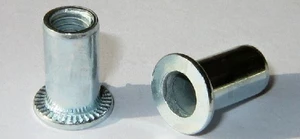 Fasty Ocelové nýtovací matice, plochá hlava PH (různé velikosti) Velikost: M6, Počet ks: 50