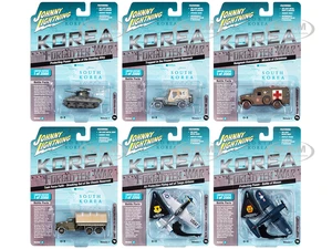 "Korea The Forgotten War" Military Set A of 6 pieces 2023 Release 1 Limited Edition to 2000 pieces Worldwide Diecast Models by Johnny Lightning