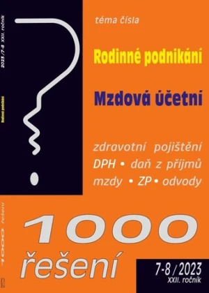 1000 řešení 7-8/2023 Rodinné podnikání, Mzdová účetní