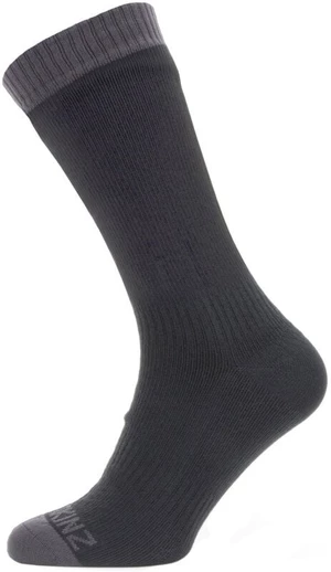Sealskinz Waterproof Warm Weather Mid Length Sock Black/Grey XL Șosete ciclism