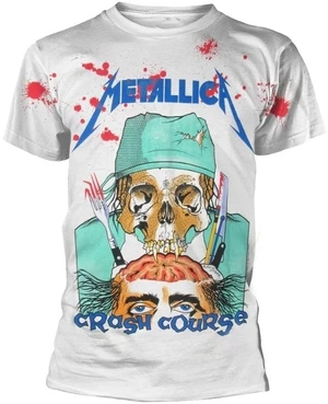 Metallica T-Shirt Crash Course In Brain Surgery White XL