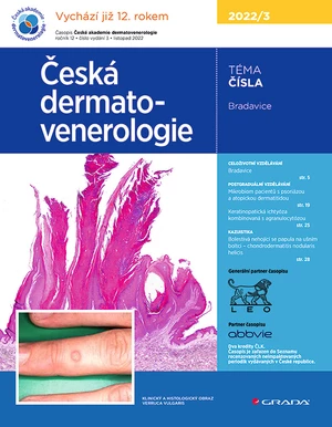 Česká dermatovenerologie 3/22, Hercogová Třešňák Jana