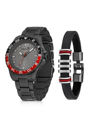 Polo Air Metal Strap Sports Men's Wristwatch Bracelet Combination Anthracite