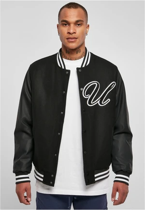 Large U College Jacket Black