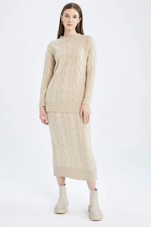 DEFACTO Regular Fit Tricot Skirt