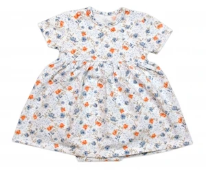 Sukničkobody kr. rukáv, bavlna, Mrofi, Lena - bílá/modrá, vel. 80 (9-12m)