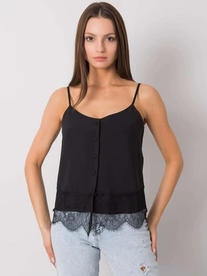 Black top with buttons