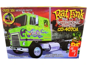 Skill 3 Model Kit International Transtar CO-4070A Truck Tractor Hauler "Rat Fink" 1/25 Scale Model by AMT