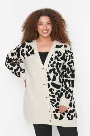 Trendyol Curve Multicolored Patterned Knitwear Cardigan