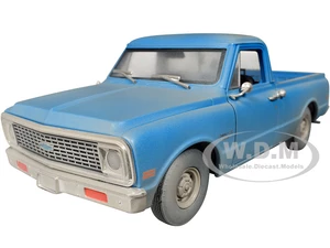 1971 Chevrolet C10 Pickup Truck Light Blue (Dusty) "The Texas Chainsaw Massacre" (1974) Movie 1/24 Diecast Model Car by Greenlight