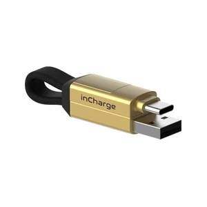 Kábel Rolling Square inCharge 6v1 USB, USB-C, Micro USB, Lightning (RS-SIX03R) zlatý kábel • 6 možností pripojenia (USB-A – USB-C; USB A – micro USB; 