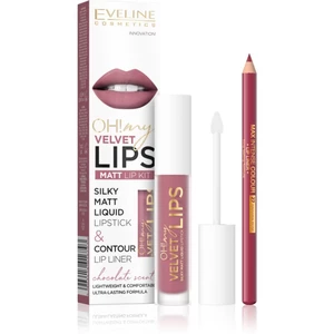 Eveline Cosmetics OH! my LIPS Velvet sada na rty 13 Brownie Biscotti 1 ks