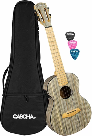 Cascha HH 2317E Bamboo Ukulélé tenor Graphite