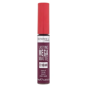 RIMMEL LONDON Lasting Mega Matte Tekutá rtěnka Rock Me Purple 7,4 ml