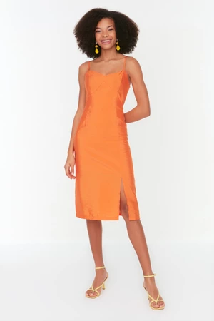 Trendyol narancssárga strappy szőtt ruha