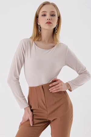HAKKE Women's Split Body Blouse with Snap fastener