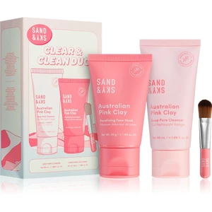 Sand & Sky Australian Pink Clay Clear & Clean Duo sada pro péči o pleť