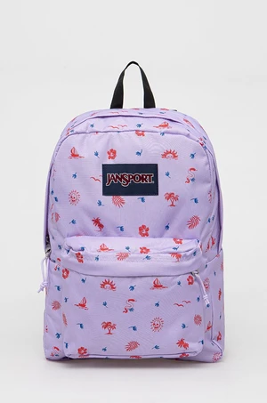 Ruksak Jansport fialová farba, veľký, vzorovaný